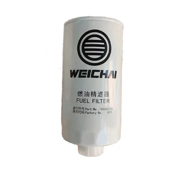 High Quality Engine Spare Parts 1000422384 Fuel Fine Filter For Weichai WP10 WP12 WP13 WD615 Sinotruk HOWO Shacman Chinese Truck