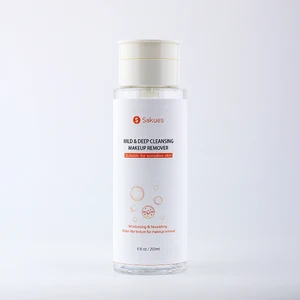 Custom Logo Makeup Removing Water Nature Relieve Pore Improvement Deep Cleaning Mild Moisturizing for Face Makeup Remover