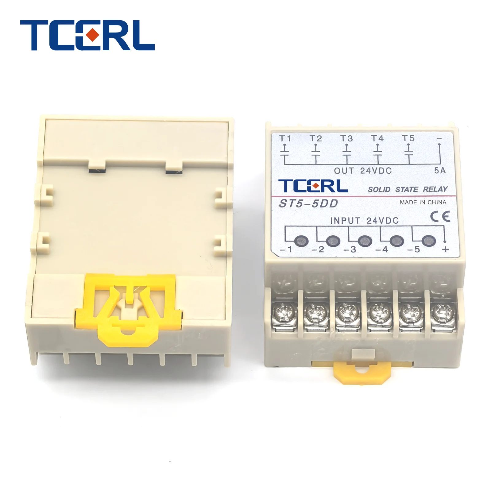 ST5-5DD Subminiature 5-Channel SSR Relay Module High Power Din Rail ...