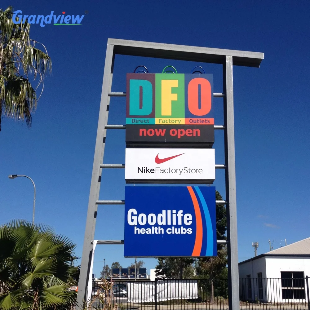 Metal Outdoor Sign Board for 4S Shop Guiding Signage Pylon - OEM