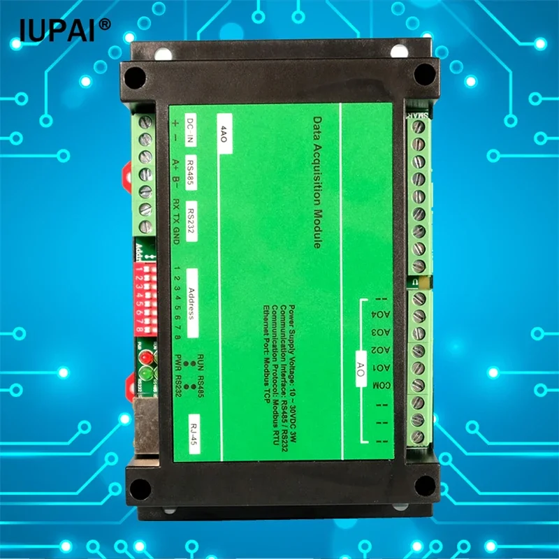 4ao 4-channel Analog Output Ethernet Module 0-20ma/4-20ma/0-5v/0-10v ...