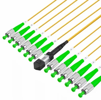 Customized 40/100G Data Module Connection Jumper MPO-FC Optical Fiber Pigtail OM3/OM4 Single-Mode IDC Telecommunication Grade