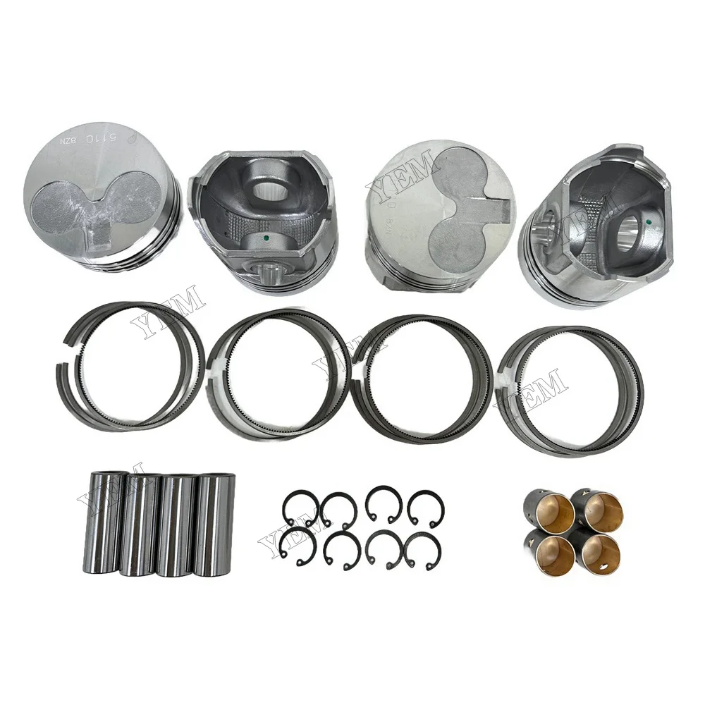 Cylinder Pistons and Piston Rings Set Compatible for Perkins 404C-15 Engine Parts Best Quality 2
