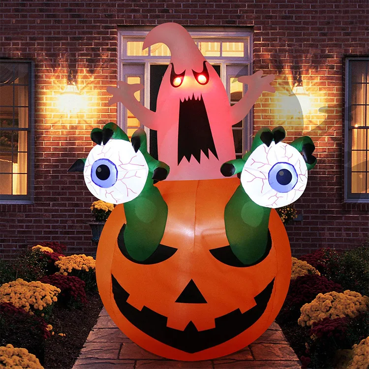 2.4m Scary Animatronic Ornaments Outdoor Design Pumpkin Light ...