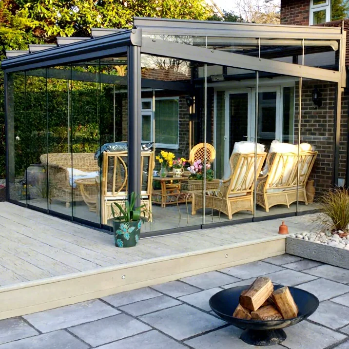 Top-Ranking Customized Solarium Conservatory Flat Glass Houses Garden Room Guaranteed Aluminum Alloy Sunroom Glass Houses