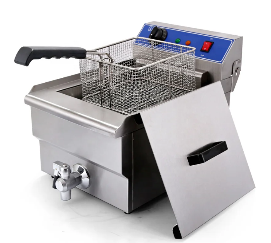 High Quality With CE Certificate Commercial Chicken Potato Chips Gas Deep Fryer for Fast Food KFC