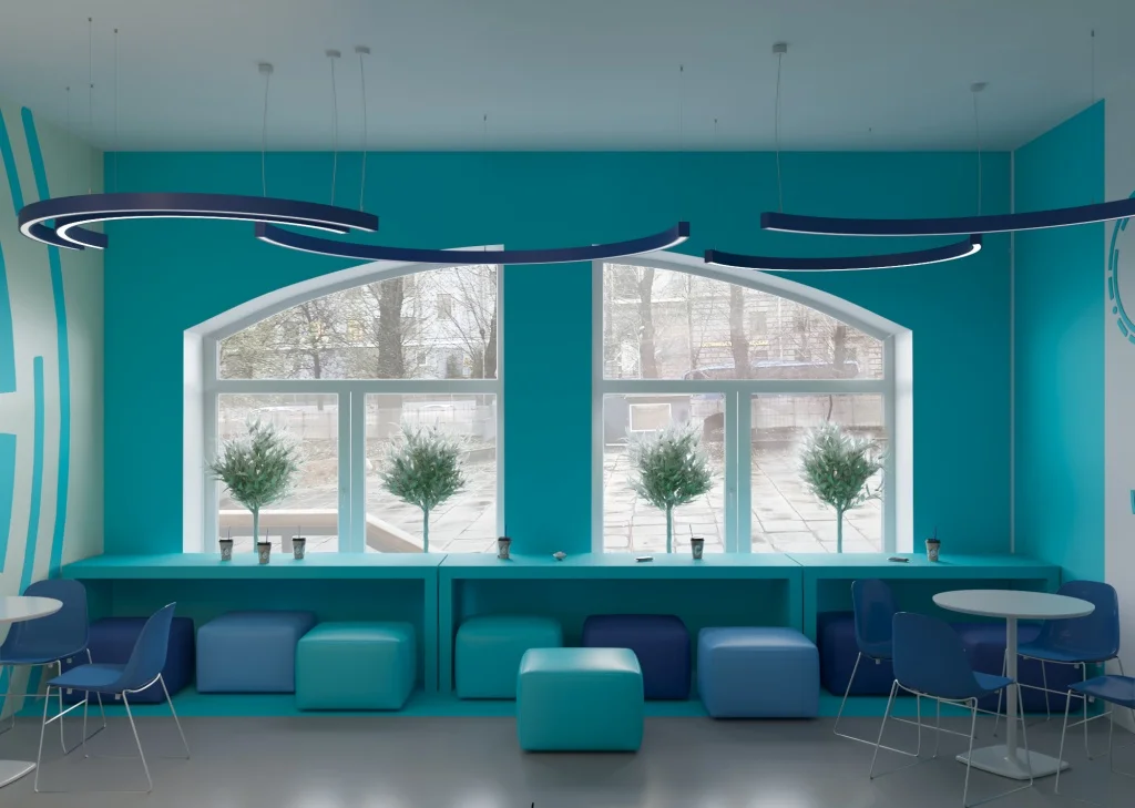 Curved Design S-Shaped LED Linear Light for Offices