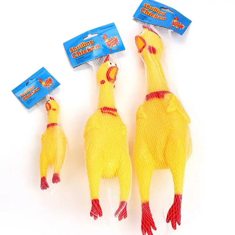 Wholesale Oem Custom Soft Screaming Bite Resistant Squeaking Rubber Chicken Toy For Dogs,Rubber