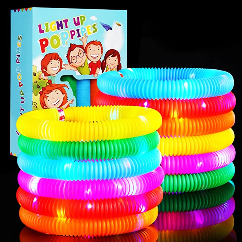 2022 New Sell Light Up Pops Tubes Fidgets Toy Party Cheap Glows In The