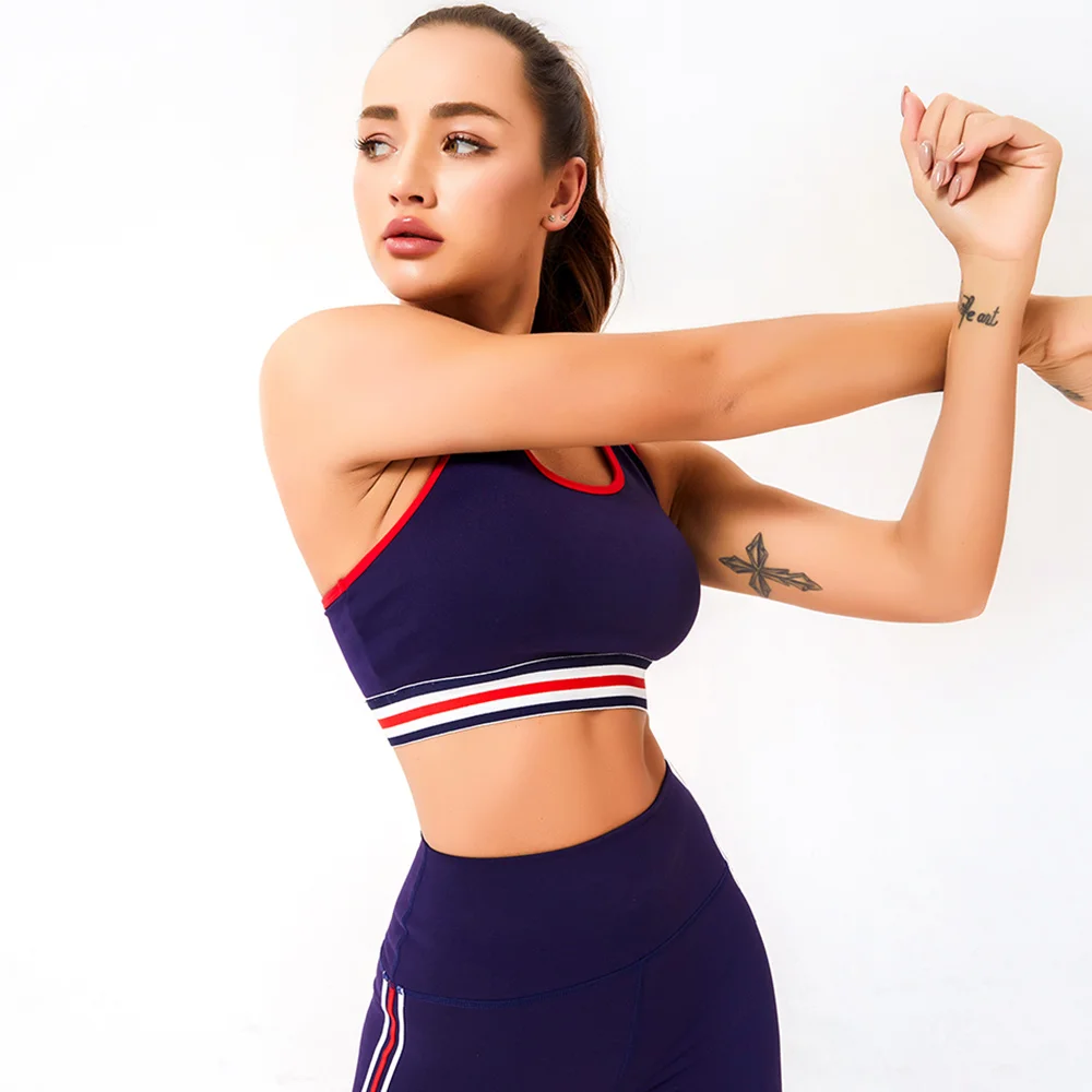 
Спортивный бюстгальтер, топ для фитнеса, женский эластичный укороченный топ, одежда для спортзала, бюстгальтер для занятий йогой 