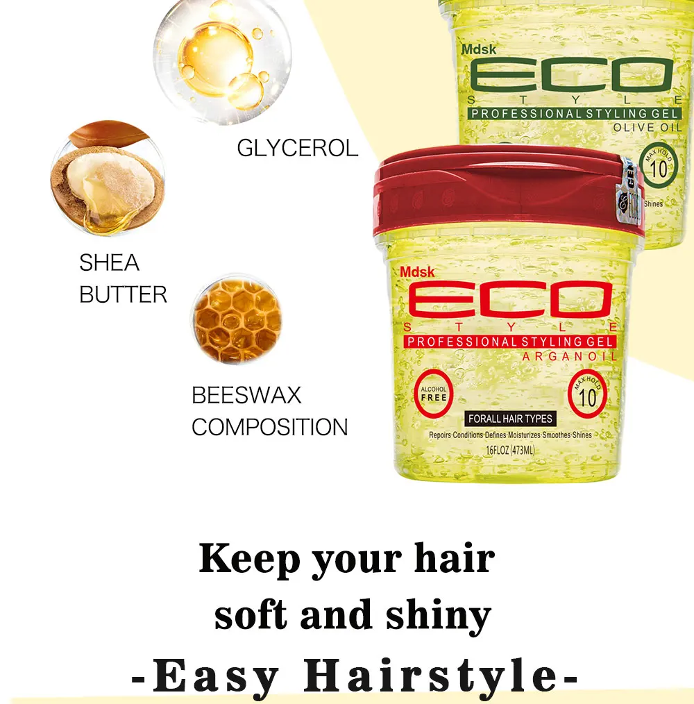 Eco Styler Styling Gel,Professional Olive Oil,Max Hold 8 Oz For All