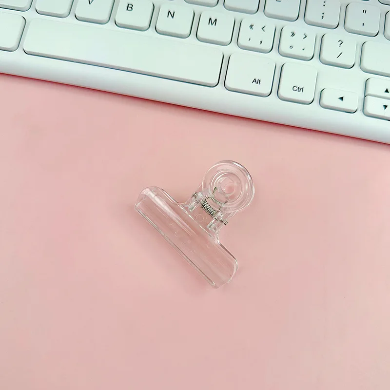 Colorful Plastic Paper Clips Acrylic Clip Stationery