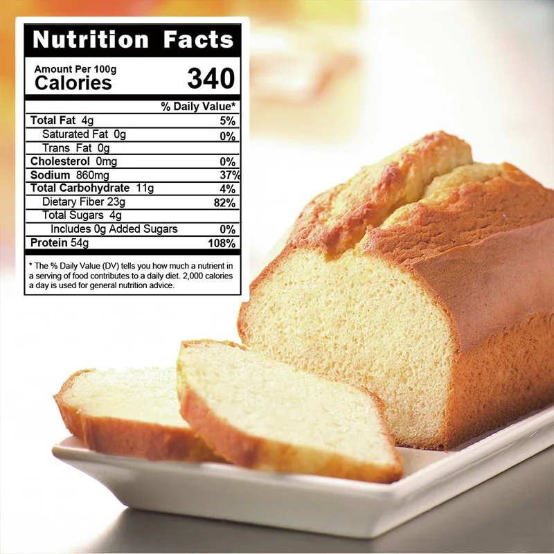 Хлебопекарный ингредиент NON-GMO с высоким содержанием белка и низким углеводов формула для различных потребностей в выпечке хлебная смесь