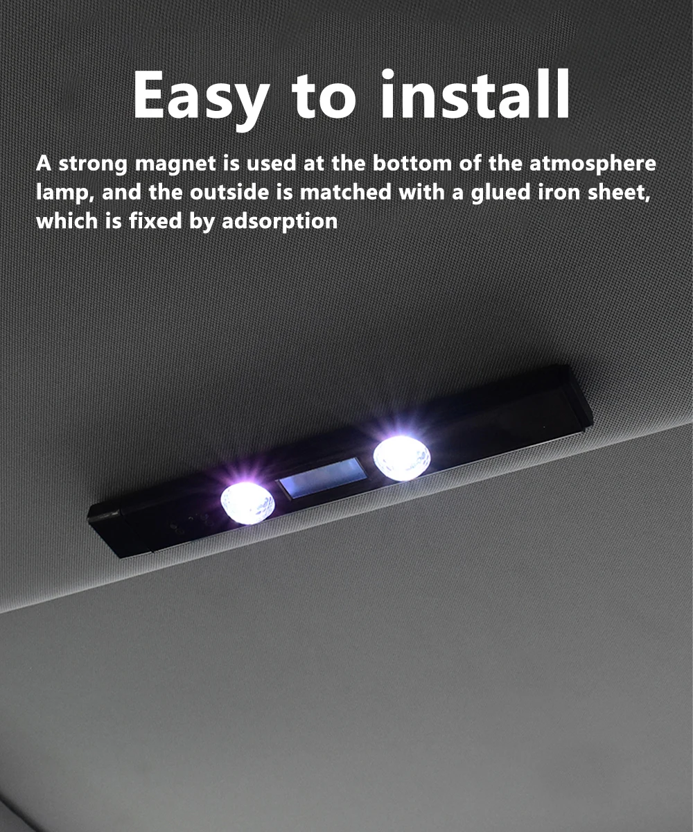 RGB LED Car Atmosphere Lamp USB Wireless Roof Star Light Multiple Modes Automotive Interior Lights Auto Interior Lighting