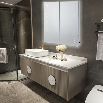 Wholesale Bathroom Furniture Vanity Wall Mirror Cabinet LED Mirror Cabinet LED Backlit Mirrored Cabinet