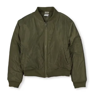 Custom Kids Satin Cropped Jacket Boys Zipped up Hoodie Kid Outwear Jackets