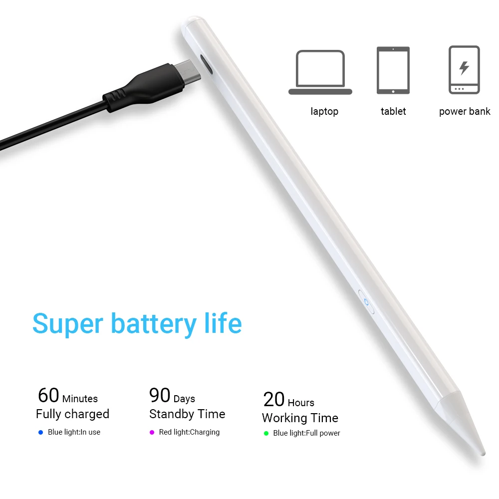 
Новый дизайн смарт-две модели тач стилус S Pen Стилус для iPad Pro 2020 для всех сенсорных экранов планшетов Apple Stylus карандаш 