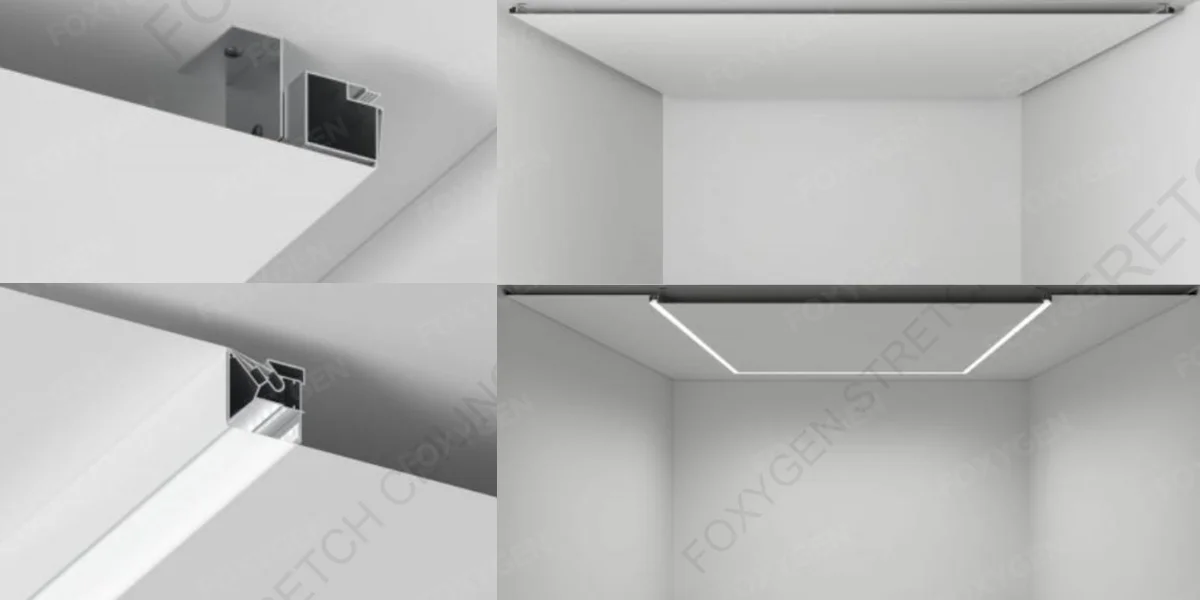 product stretch tension fabric ceiling 2 film aluminum profile for pvc stretch ceiling film-33