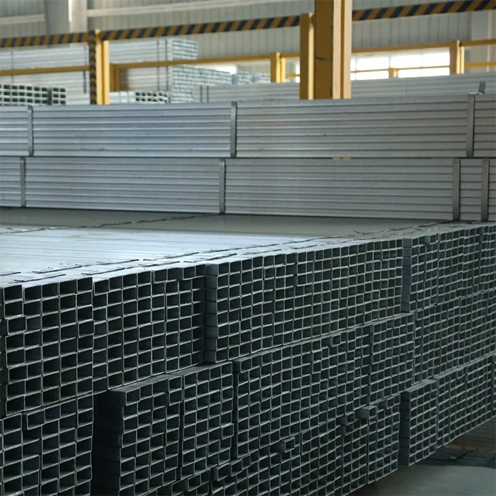 Structure Zinc Coated GI Tube square Hollow Galvanized Welded Steel Pipe Metal Rectangular Tube Price Galvanized square Tube