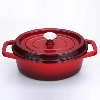 6.1qt Black Color Oval Cast Iron Enamel Dutch Oven Casserole with Lid -  China Casserole and Dutch Oven price