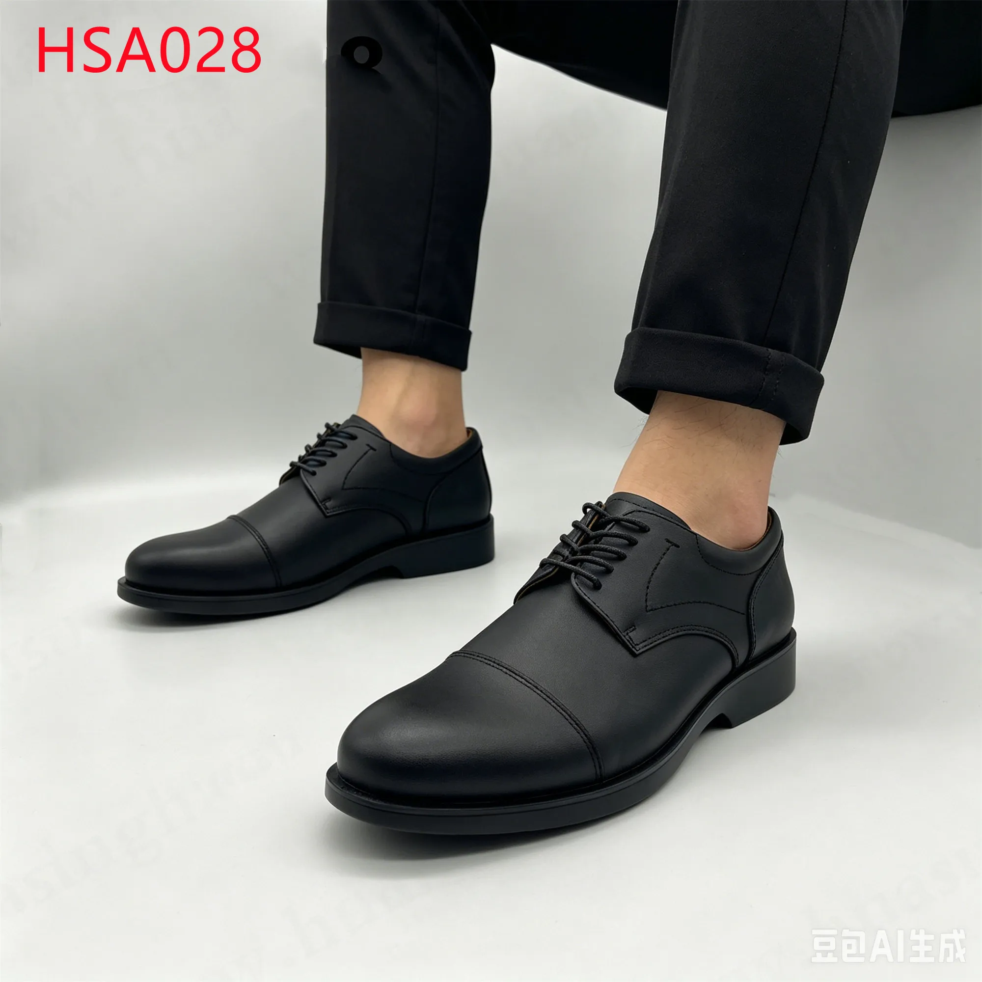 LXG,downtown Social Double Joints Design Combat Shoes Public Institution No-marking Rubber Sole Administrative Work Shoes HSA028