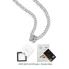 Collar de plata S925 con moissanita redonda de 1 quilate - 943g - Cajón GRA