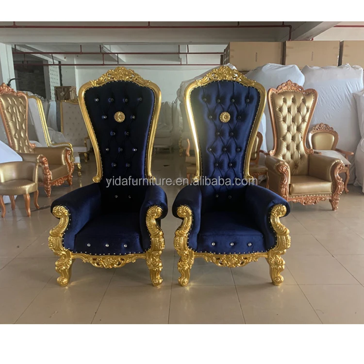 Wholesale White Wedding Wooden Throne Chair King And Queen Throne