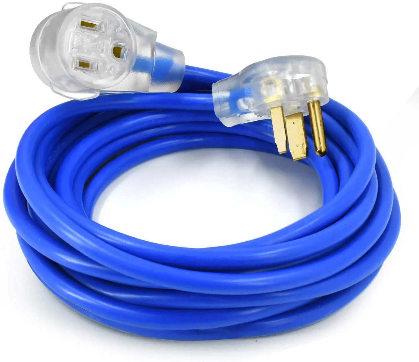 Generator Extension Cord 30ft 50a Stw 6/3 + 8/1 Heavy Duty Rv Power