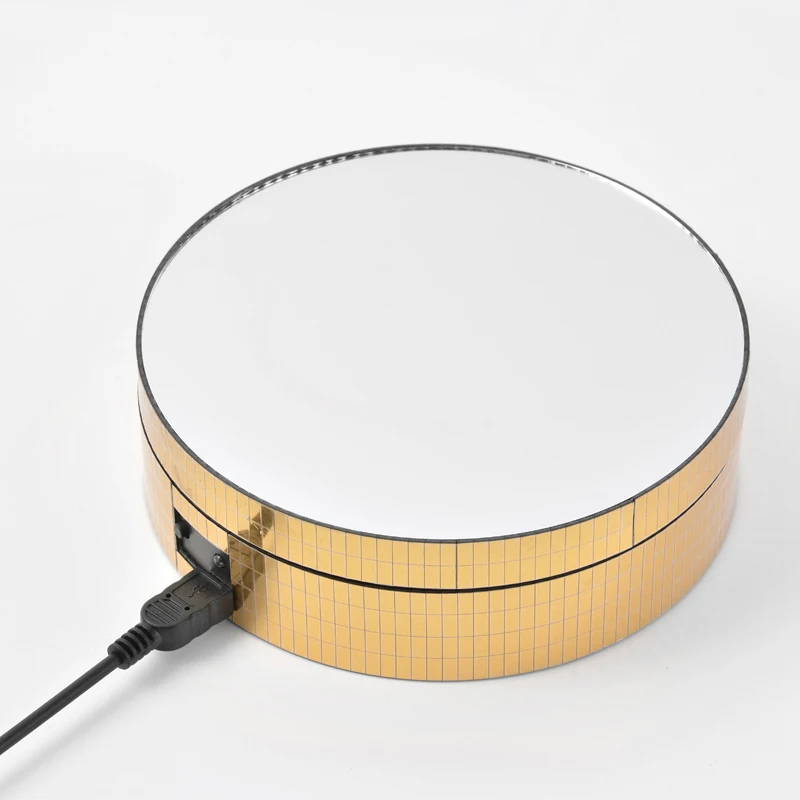 360 Degree Rotating Turntable Display Stand 12CM Photography Video Shooting Turntable Rotatable Golden Rotating Table