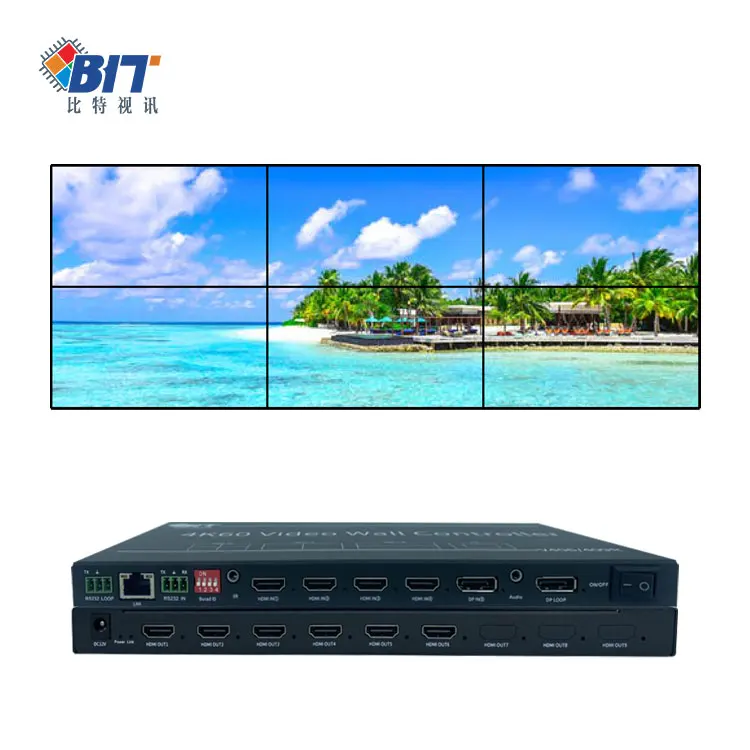 Vertical screen splicing Easy to operate 4×5 4×4 4k60 video wall controller