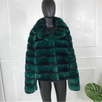 Rex Rabbit Fur Coats Chinchilla  Real Chinchilla Fur Coats Cost - Hooded  Genuine Rex - Aliexpress