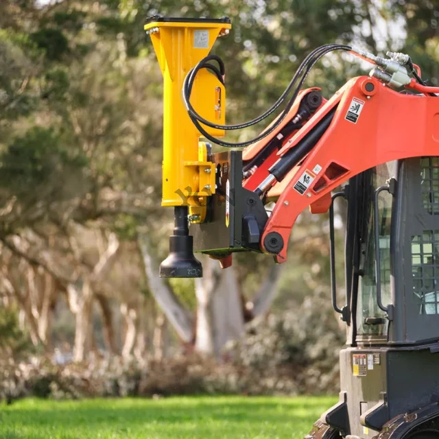 Post Driver SL1640 Skid Steer Post Pounder for Post Driving Fence Tree Sign Installation Pile Hammer Post Driver SL1640 Skid Steer Post Pounder for Post Driving Fence Tree Sign Installation Pile Hammer