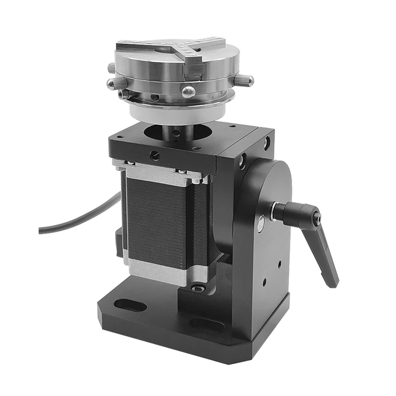 LY CNC Engraver 69 Series Ring Jewelry Rotary Axis With Spring Clamp Jig for Fiber Laser Carving Marking Engraving Machine 24V