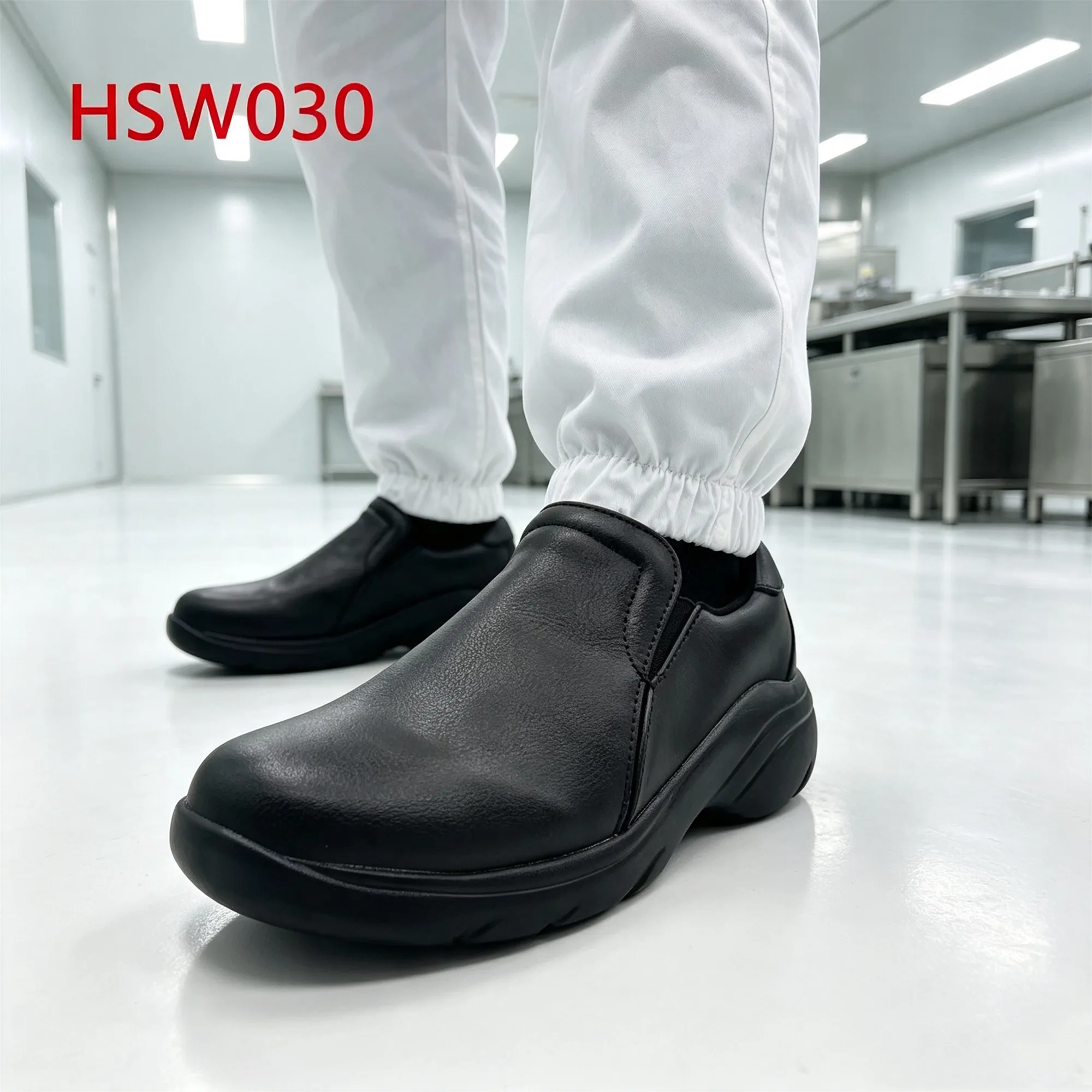 ZYF,USA Anti-shock EVA+rubber Sole Black/white Safety Shoes Hospital Ward Quick On/off Anti-bacteria Hua Singh Work Clogs HSW030