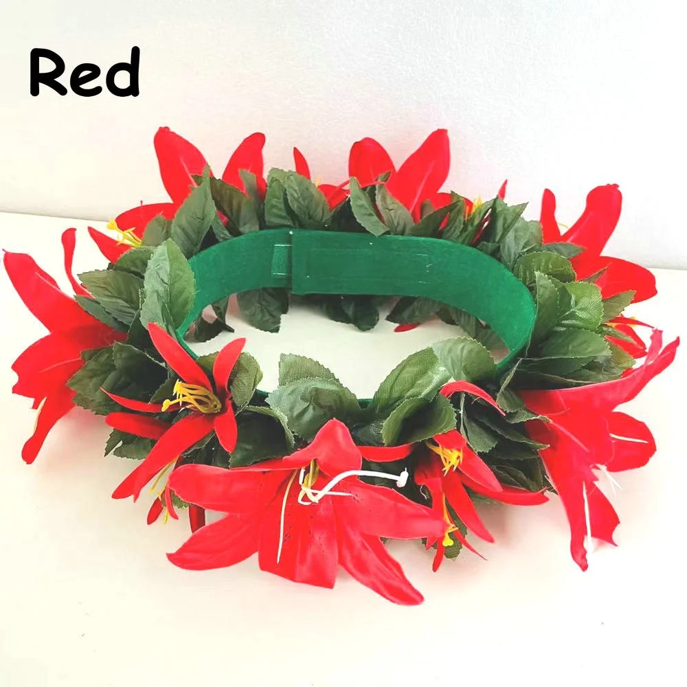 Fabric Floral Headband Artificial Tropical Plumeria Island Frangipani Tiare Hibiscus Pin Comb Headband Dancing Party Accessories