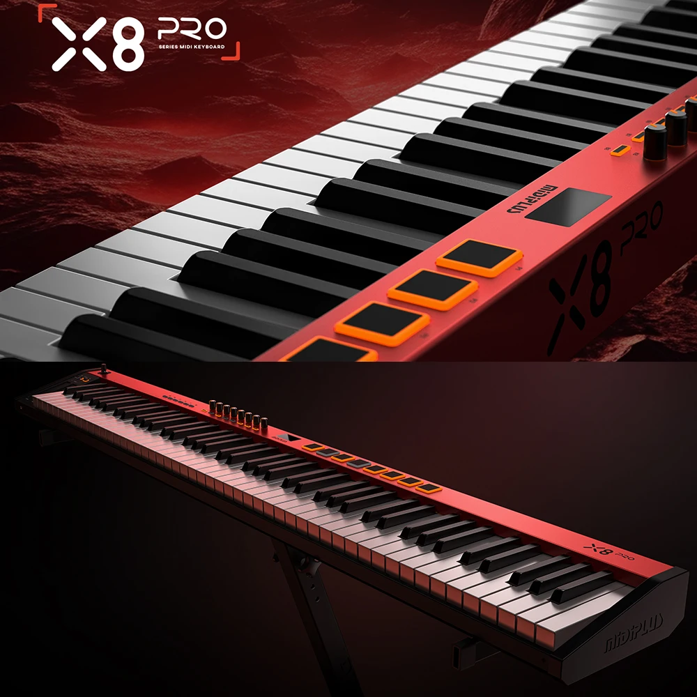 Midiplus X8pro Mini Piano Studio - Weighted Keys MIDI Controller