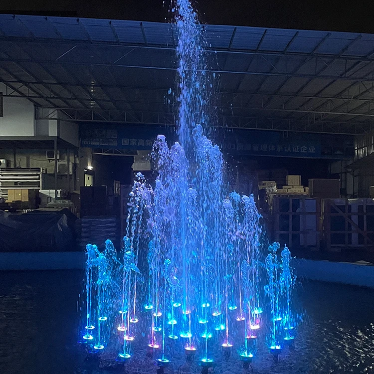 Customized Colorful Dancing Music Water Fountain African Style Metal Floating Pond Fountain