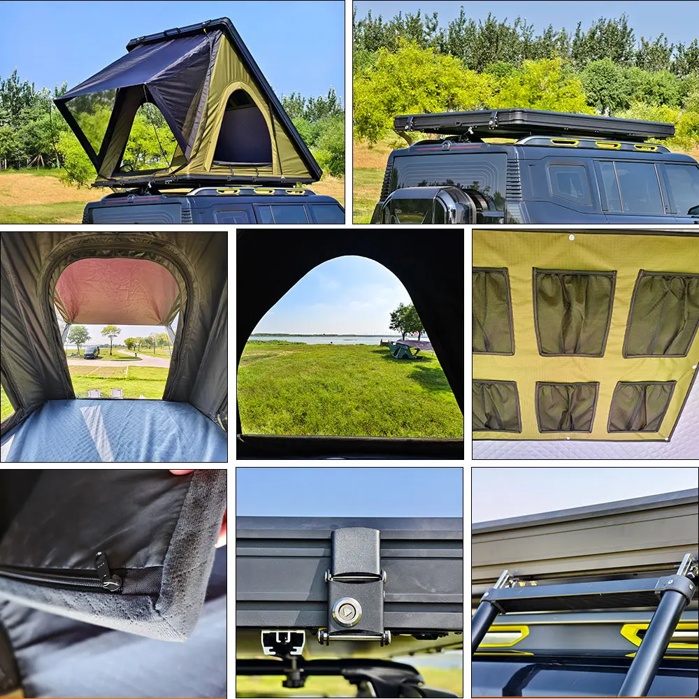 Factory Price Light Weight Rooftop Tent Aluminum Camping Car Roof Tent Hard Wall Hard Shell Roof Top Tent for Car