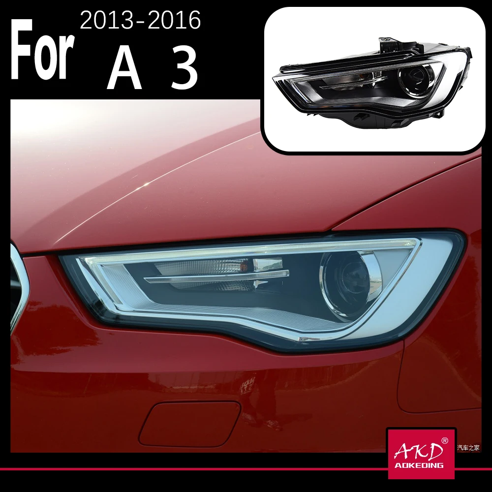 AKD Car Styling for A3 Headlights 2013-2016 Upgrade S3 All LED 