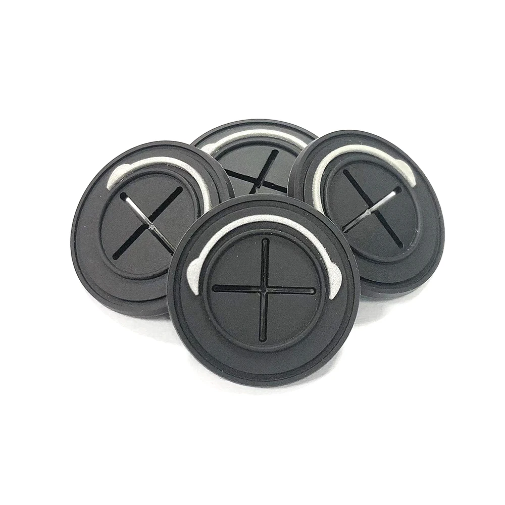 Stock Various Styles of PVC Earphone 3D Patch With Cross Hole Earphone Patch