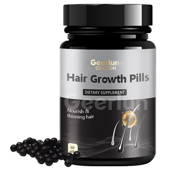 OEM Herbal Formula Biotin Vitamin Complex Capsules With Keratin Collagen Vitamins Thicker Fuller Hair Growth Supplement