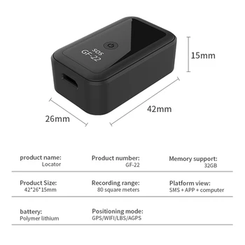 GF 22 Mini GPS Tracker Real Time Car SOS MINI GPS Tracker Magnetic GPS  Tracker GF-22 for Car Pet