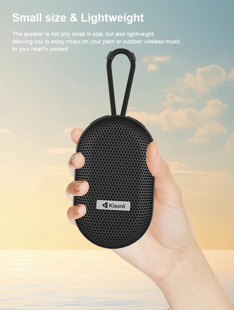 Kisonli T6 Waterproof Portable Mini Wireless Sub Woofer Speaker