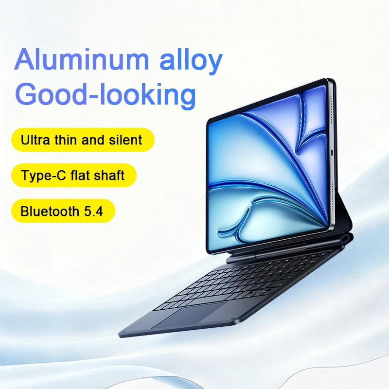Laudtec Ultra Thin and High Quality Magnetic Keyboard Case for M4 iPad 10th/11th/Air 11/Pro 11/Air 13/Pro 13 Magic Keyboard Case