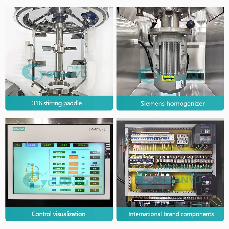 
 Линия по производству косметических кремов, машина для производства косметических кремов, вакуумный эмульгатор, гомогенизирующий смеситель, вакуумный гомогенизатор, смеситель  