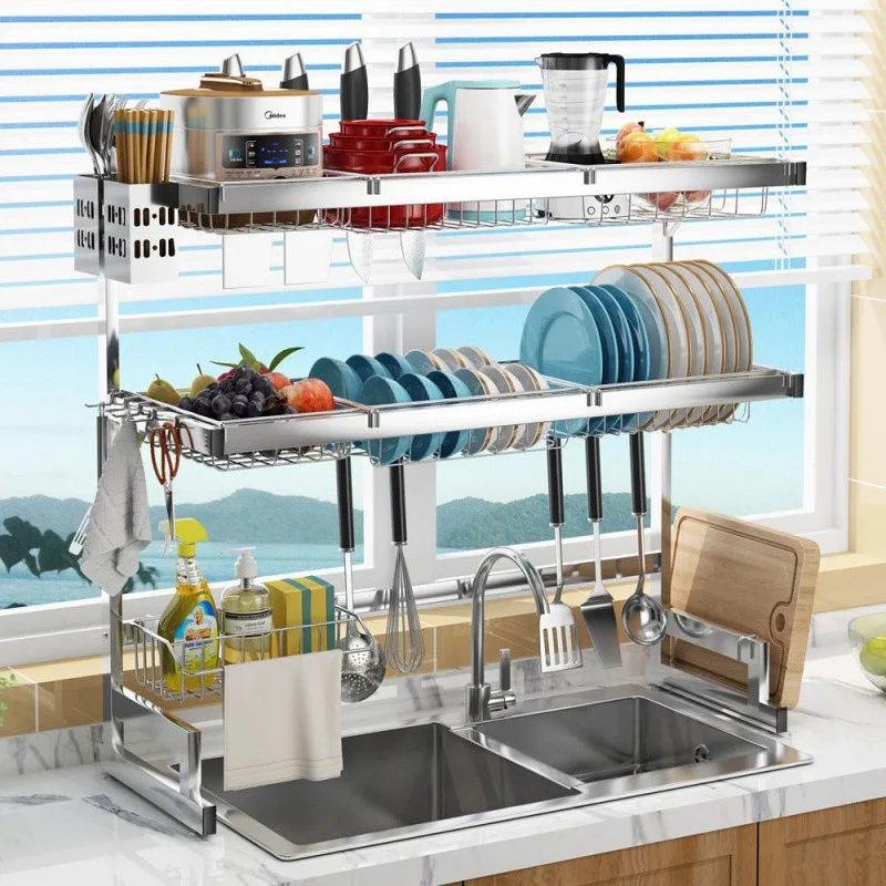 Kitchen Multifunction Stainless Steel Storage Holder Knife Block