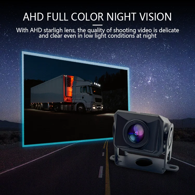 Wemaer Factory 7" 1080P Car Monitor Backup Rear View Packing Waterproof Reverse Camera for Trucks Bus RV Trailer Excavator details