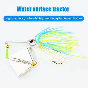 CHEERY PVC & Metal Bladed Jig Spinnerbait Fishing Lure for Ocean Boat River Lake & Stream-15g Bass Jig – Metal Jig – view 3