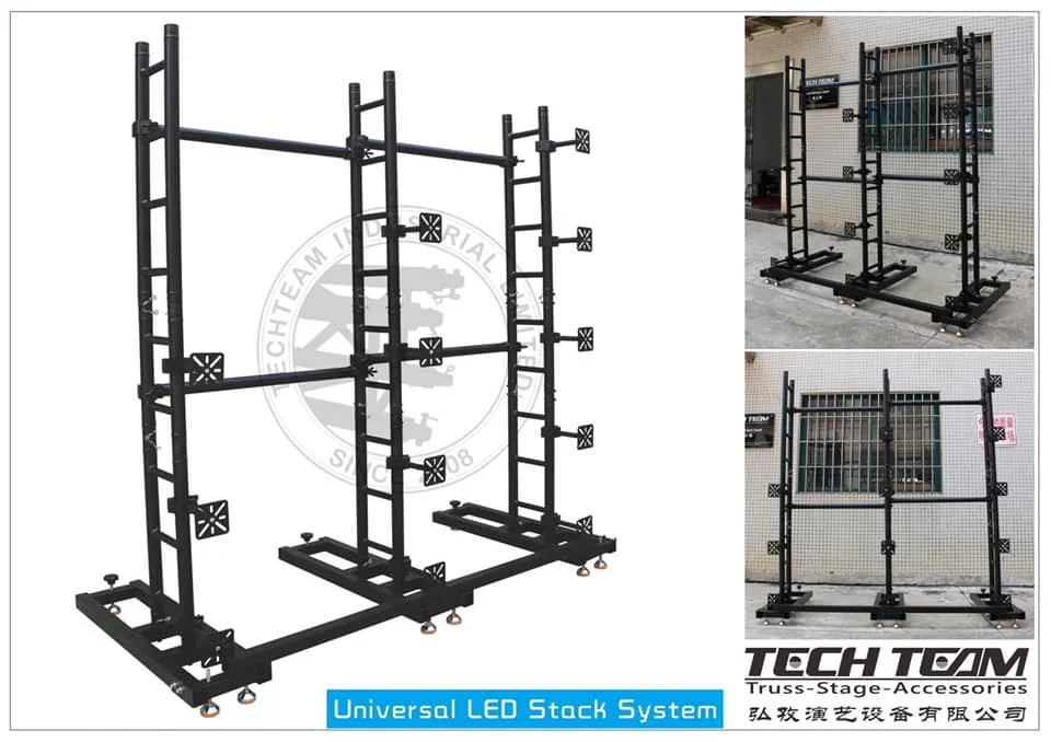 Universal Led Stack System Quick Ground Stack Install Led Screen Aluminium Truss Systems Led Screen Support Systems