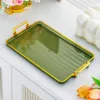 Fruit Green Gold Long Tray - 6 Compartments